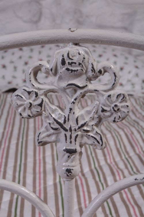 fig 1. Pretty vintage single forged iron bed