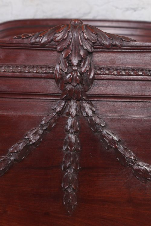 fig 1. Solid mahogany Louis XVI style king size lower head board bed 
