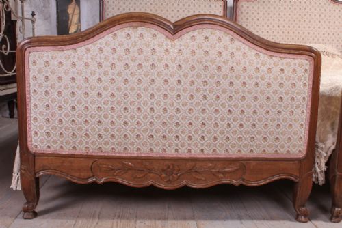 fig 1. Pair of French meter wide upholstered beds