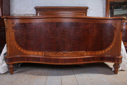 fig 1. Incredible quality French walnut super king size 6Ft bed