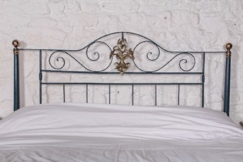 fig 2. Very early iron and brass no end 5Ft king size bed