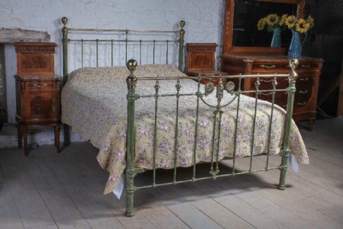 Beautiful King Size Victorian Brass and Iron Bed