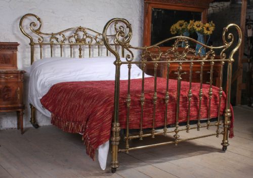 Very Rare King Size 5ft Winfield All Brass Bed