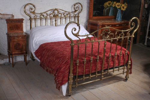 fig 1. Very rare king size 5Ft Winfield all brass bed