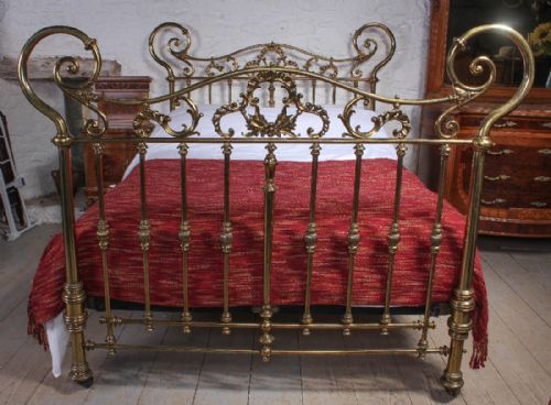 fig 2. Very rare king size 5Ft Winfield all brass bed