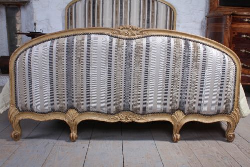 fig 1. Newly upholstered French Louis XV style double bed