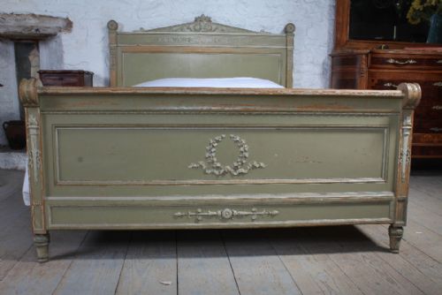 fig 2. French Louis XVI style original painted king size bed
