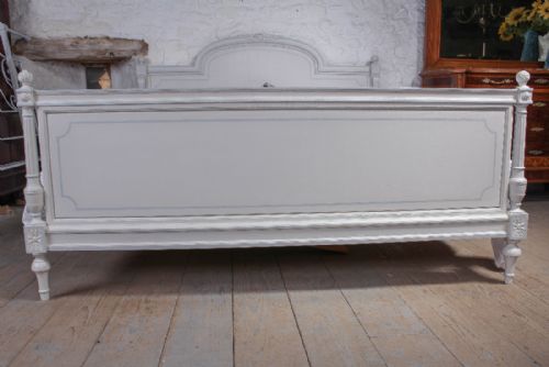 fig 1. Attractive French super king size 6Ft painted bed with fluted posts