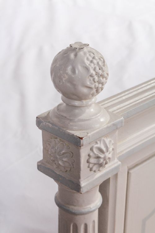fig 2. Attractive French super king size 6Ft painted bed with fluted posts