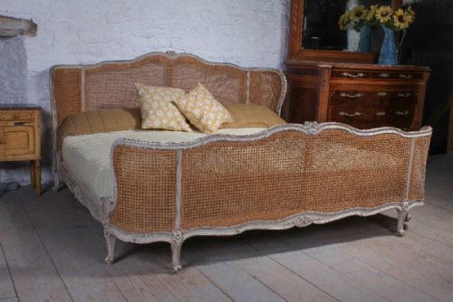 Gorgeous Big Super King Size 6ft + French Caned Corbeille Bed