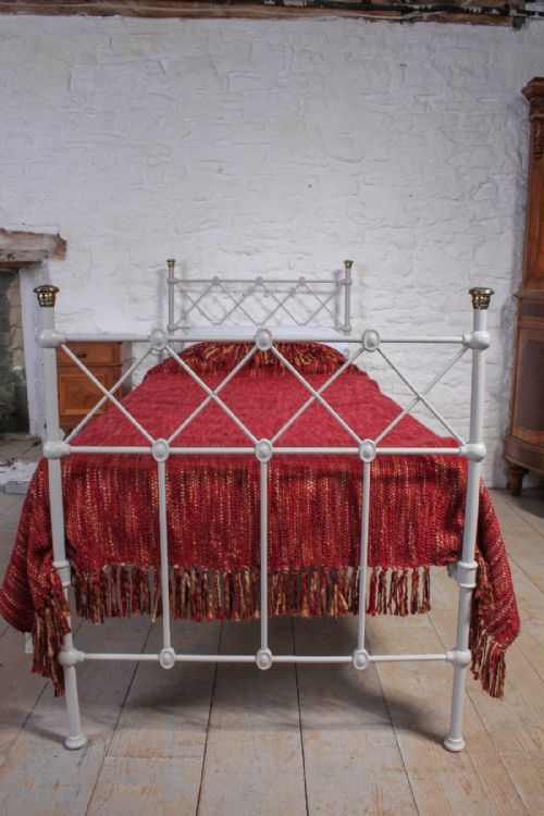 fig 1. Attractive individual single iron and brass bed