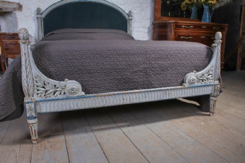 fig 1. Beautiful French carved low end king size upholstered bed