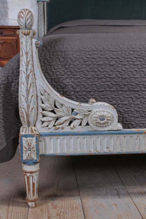fig 2. Beautiful French carved low end king size upholstered bed