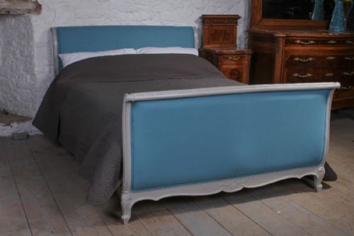 Newly Painted and Upholstered King Size 5ft French Lit Bateau Style Bed