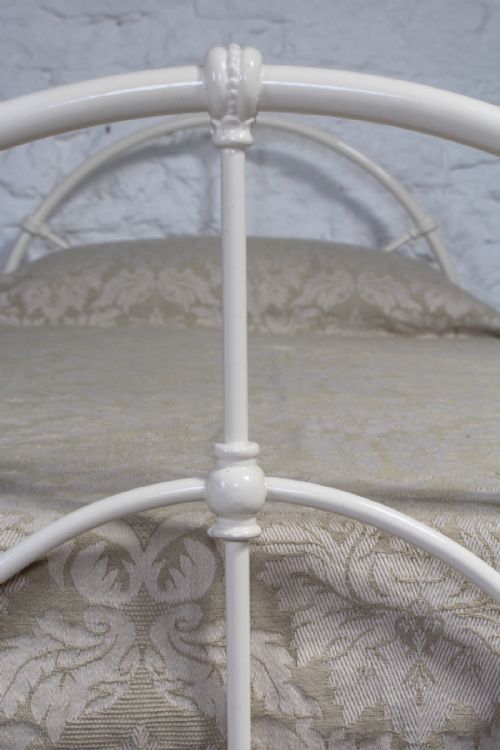 fig 2. Simple single white iron bed