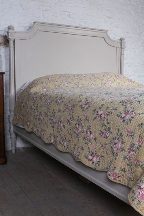 fig 2. Lovely carved painted low end French king size bed