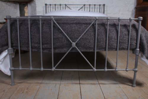 fig 1. Classic Victorian all iron double bed with individual central cross detail