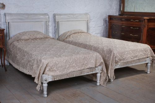 Pair of Directoire Style Single Low End Beds