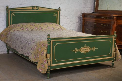 Empire Style French King Size Original Interestingly Painted Bed