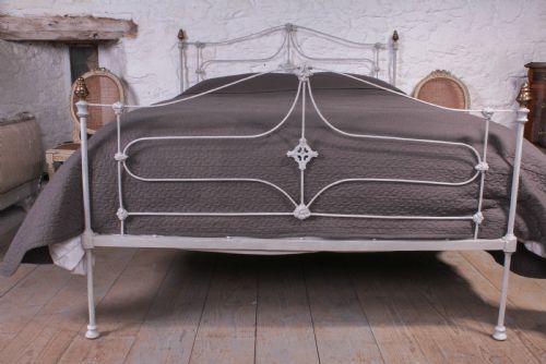 fig 1. Early Victorian fine line 5Ft king size brass and iron bed