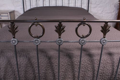 fig 2. Lovely individual classic Victorian iron and brass 5Ft king size bed 