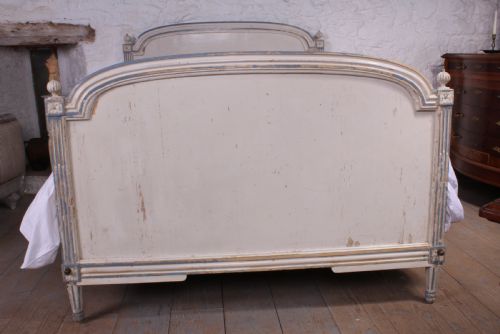 fig 1. Shabby chic painted Directoire style French king size bed with bedside