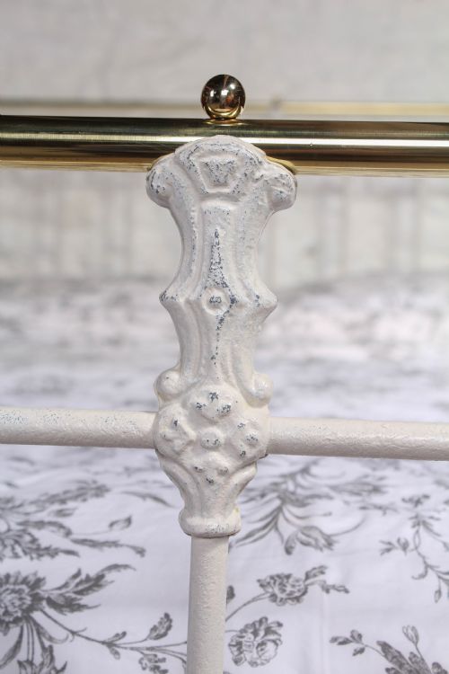 fig 2. Classic Victorian aged white and brass kings size bed