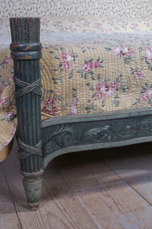 fig 1. Very individual super king size original painted four poster bed