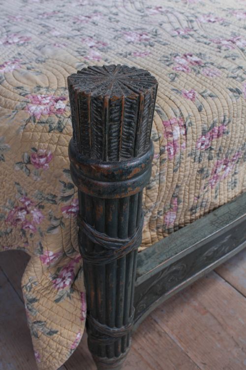 fig 4. Very individual super king size original painted four poster bed