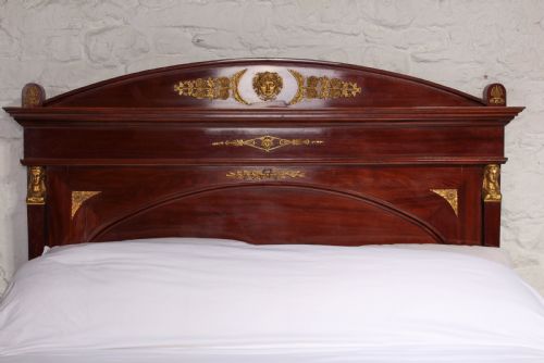fig 2. Stunning Empire style mahogany with brass decoration 5Ft king size bed