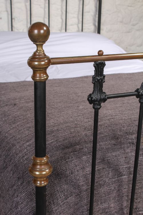 fig 1. All original classic Victorian black and brass bed