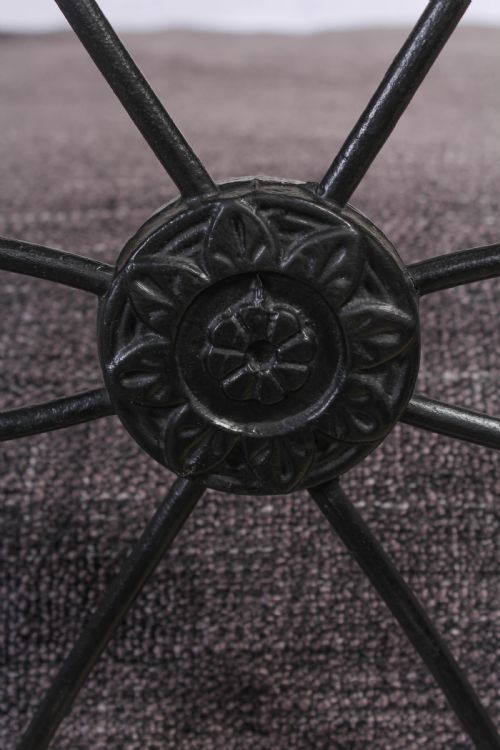 fig 2. Pleasing simple Irish all iron black double bed