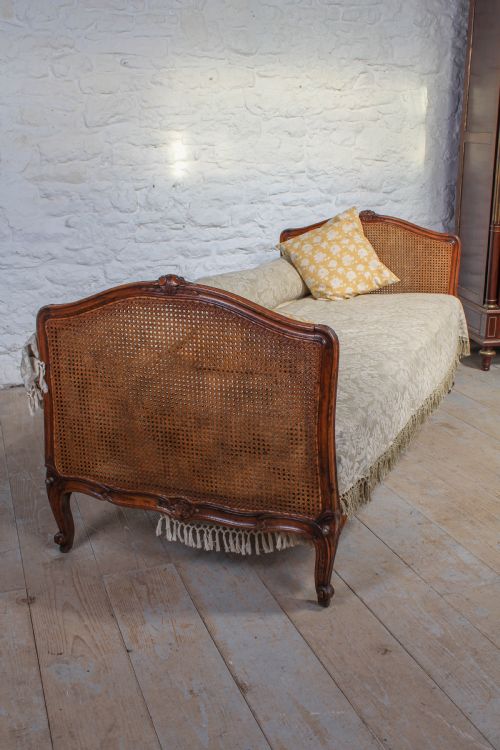 fig 2. Attractive French wooden caned single day bed