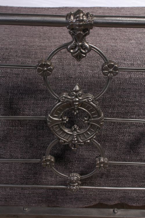fig 2. Beautiful burnished all iron king size early Victorian bed