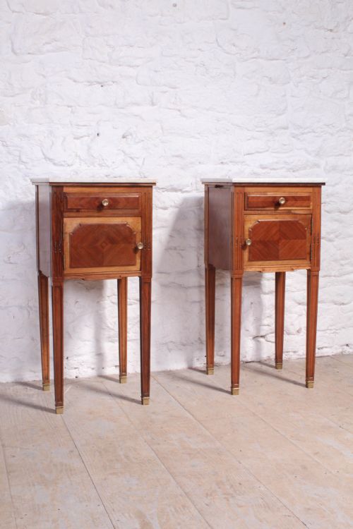 Very Nice Pair of French Walnut Bedside Cabinets