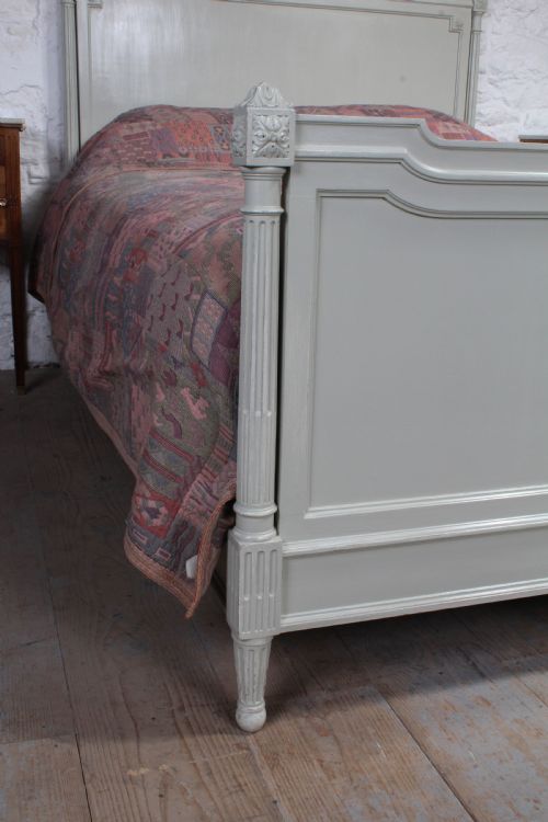 fig 1. French Louis XVI style painted 5Ft king size bed