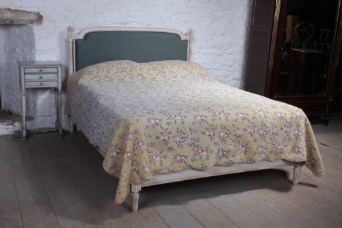 Attractive French Newly Upholstered King Size No End Bed