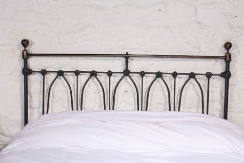 fig 2. Rare and individual Victorian black and brass double bed.