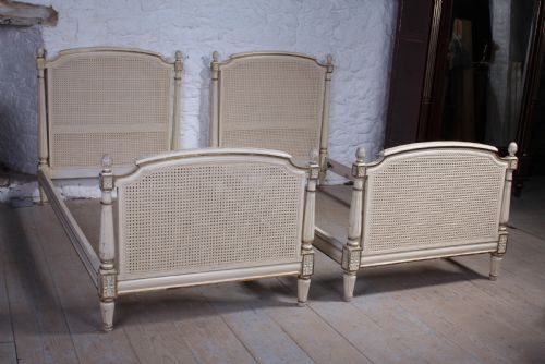 Very Attractive Pair of French Painted Single Beds
