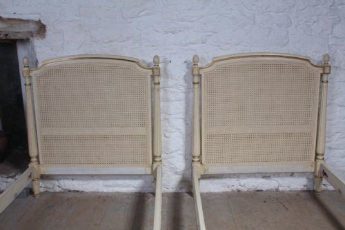 fig 2. Very attractive pair of French painted single beds