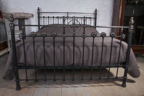 fig 1. Fabulous super king size 6Ft Victorian brass and iron bed