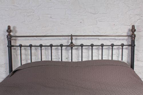 fig 3. Fabulous super king size 6Ft Victorian brass and iron bed