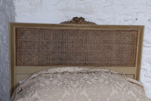fig 2. Pretty pair of French meter wide caned gilded beds