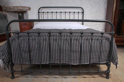 fig 1. Pleasingly simple French all iron king size 5Ft bed 