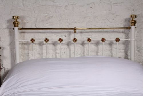 fig 2. Very rare white and brass Edwardian bed