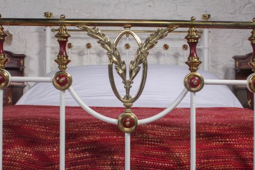 fig 3. Very rare white and brass Edwardian bed