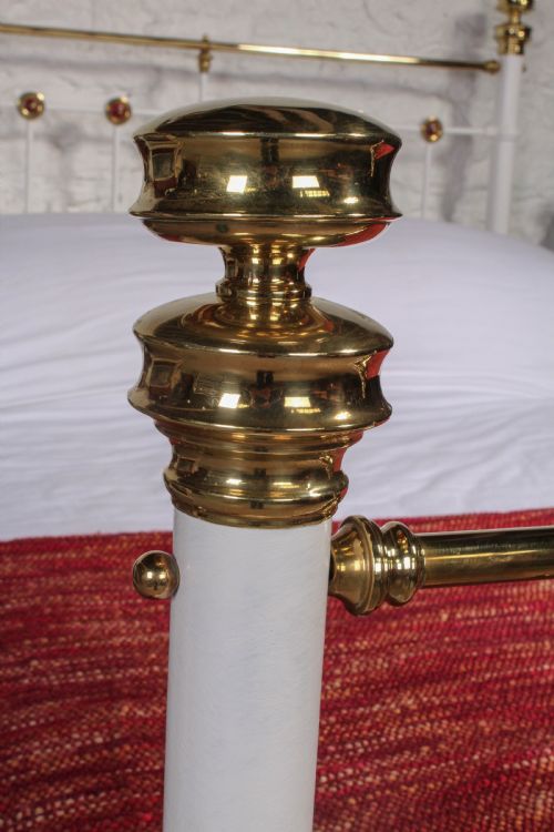 fig 4. Very rare white and brass Edwardian bed
