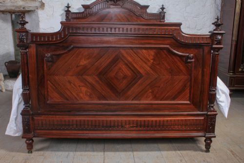 fig 1. Beautiful Rosewood Louis XVI style double bed