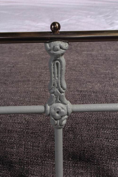 fig 4. Grey and aged brass classic Victorian 5Ft king size bed