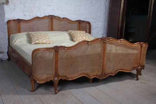 Super Big  Corbeille Caned Bergere Bed